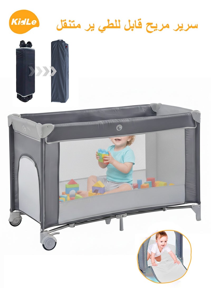 MaBaby Portable Baby Playpen /Baby Bed - Foldable Infant Play Yard, Breathable Mesh Safety Pen for Toddlers, Indoor/Outdoor Activity Center (with Travel Bag) - Image 1